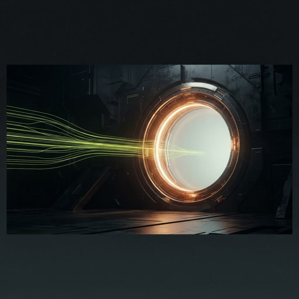 Abstract routed light passing through a gateway